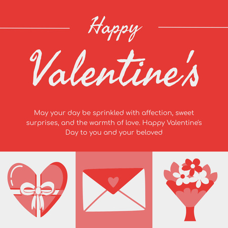 Happy Valentine's Day with Our Presents Instagram Design Template