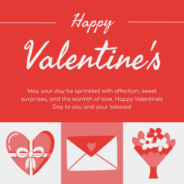 Platilla de diseño Happy Valentine's Day with Our Presents Instagram