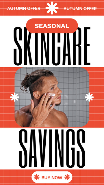 Skincare Products Sale for Men Instagram Video Story Design Template