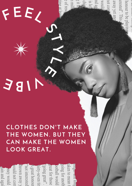 Modèle de visuel Sale of Stylish Clothes with Beautiful Woman - Poster
