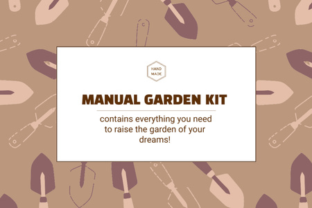 Garden Kit Ad Label Design Template