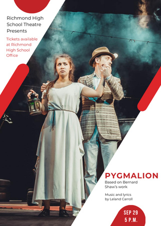 Theater Invitation Actors in Pygmalion Performance Flayer – шаблон для дизайну