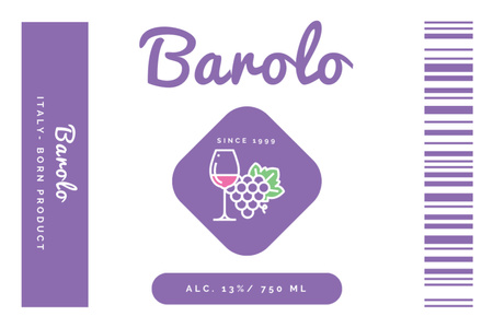 İtalyan Şarap Perakendeciliği Label Tasarım Şablonu