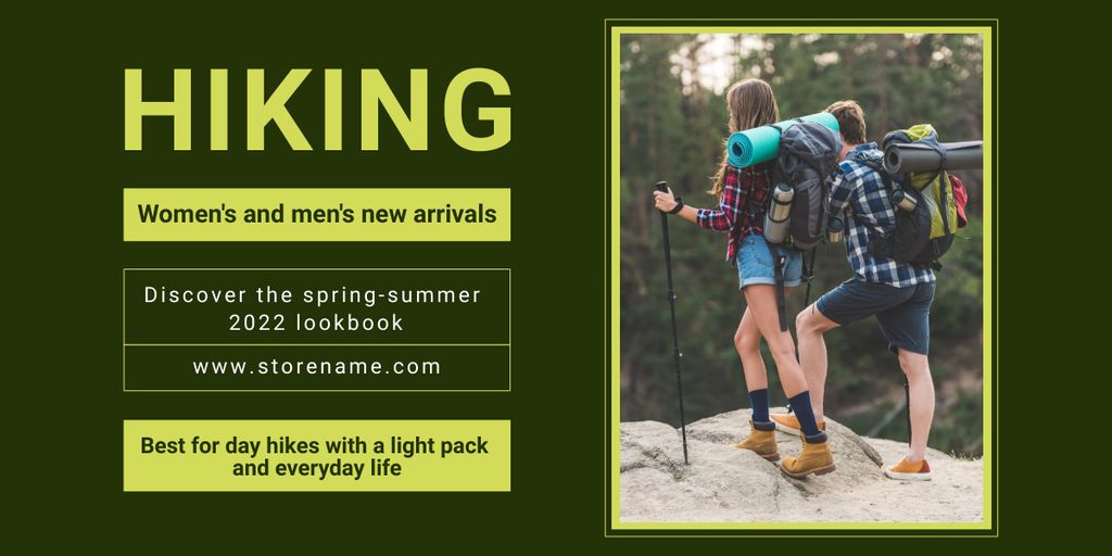 Hiking Equipment Sale Offer Image Design Template