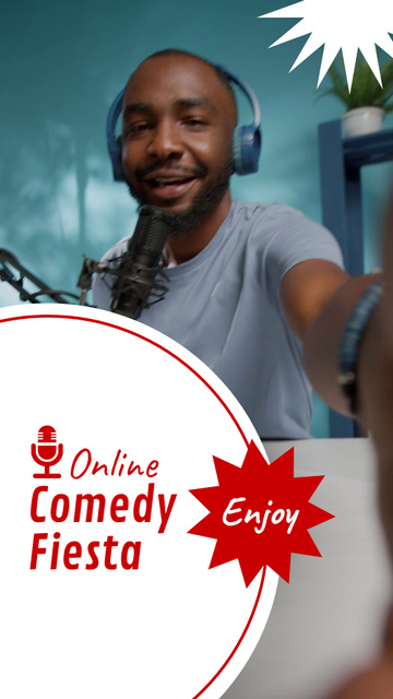 Template di design Awesome Comedy Stand-Up Event Online Announcement TikTok Video