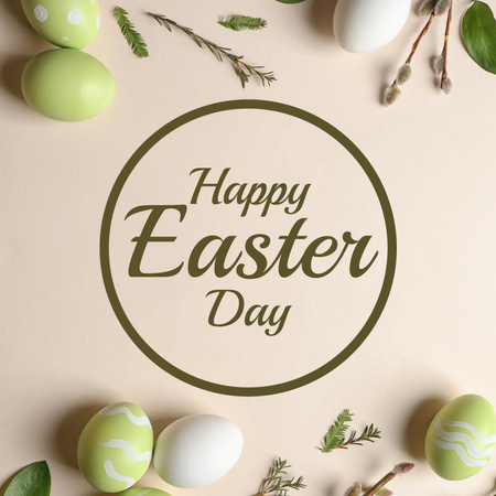 Ontwerpsjabloon van Instagram van Easter Holiday Greeting
