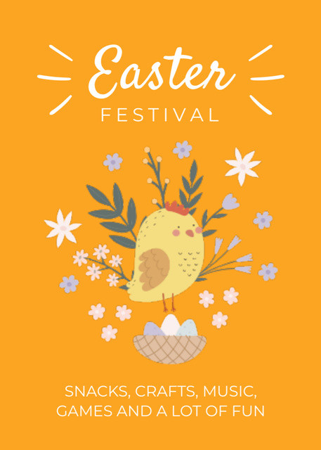 Designvorlage Easter Festival Announcement für Flayer