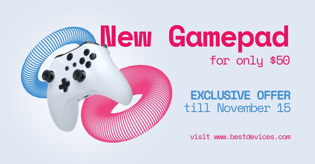 Exclusive Offer for New Gamepad Facebook AD Πρότυπο σχεδίασης