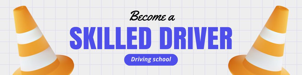 Designvorlage Individualized Driving School Lessons Offer In White für Twitter