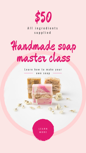 Handmade soap bars Instagram Story Modelo de Design