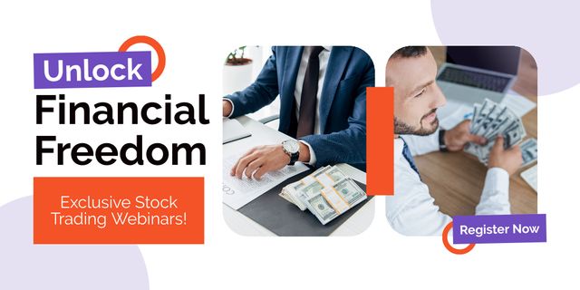 Exclusive Webinar on Stock Trading for Financial Freedom Twitterデザインテンプレート