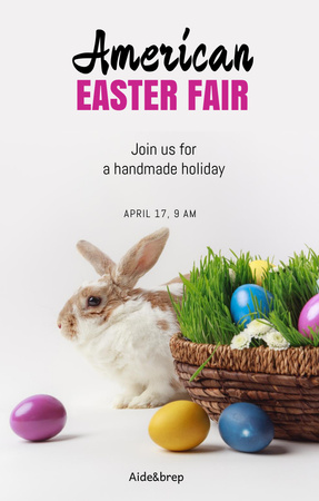 American Easter Fair Invitation 4.6x7.2in Design Template