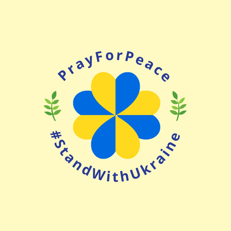 Szablon projektu Pokój dla Ukrainy Logo