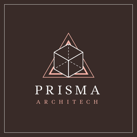 Architectural Solutions Company Emblem Logo Design Template