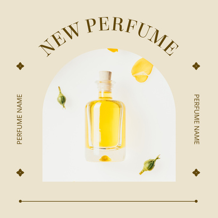 New Fragrance with Yellow Roses Instagram Design Template