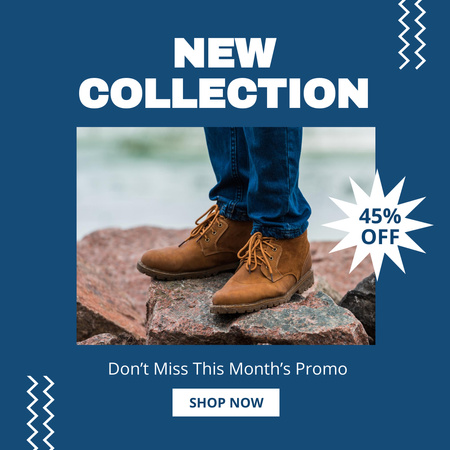 Template di design Fashion Store Ad with New Stylish Shoes Instagram