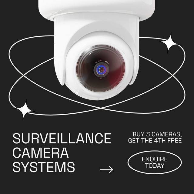 Plantilla de diseño de Security Cameras for Sale Animated Post 
