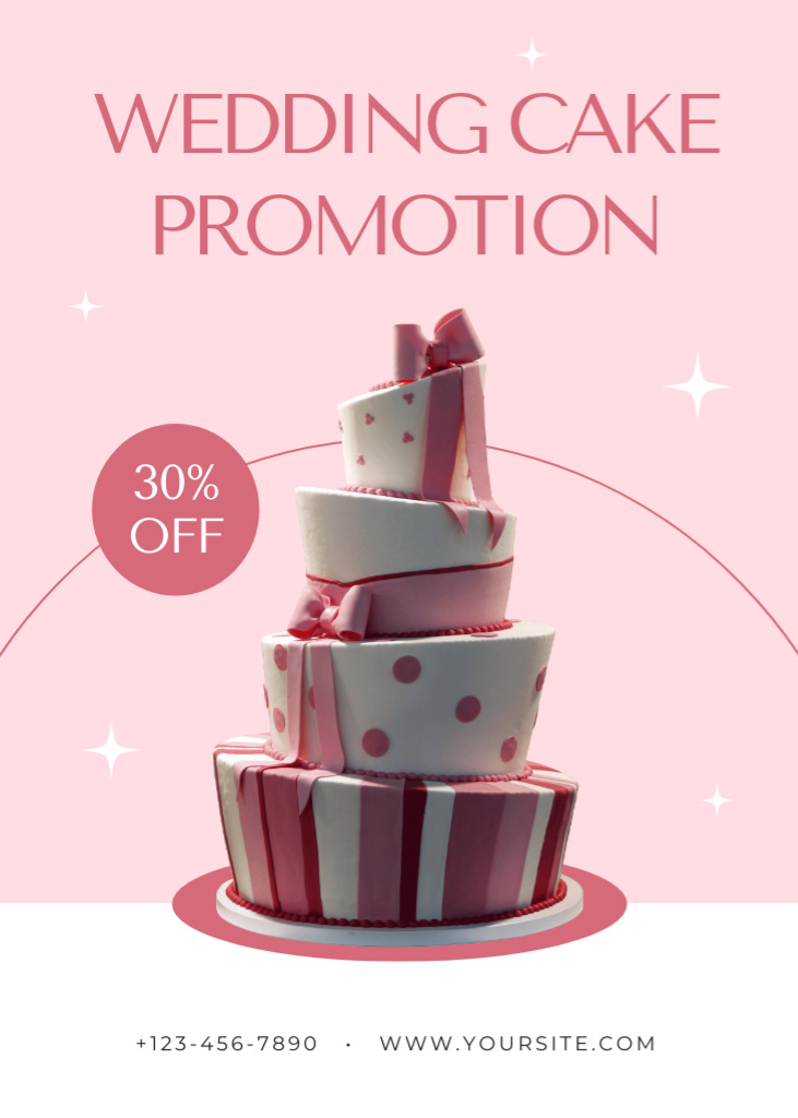 Platilla de diseño Wedding Cake Promotion Flayer