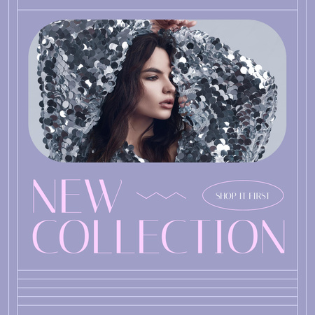 Ontwerpsjabloon van Instagram AD van New Spring Fashion Collection Presentation on Violet