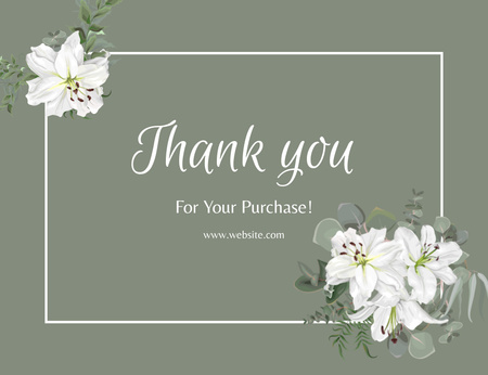 Minimalist Layout of Thank You Message Thank You Card 5.5x4in Horizontal Modelo de Design