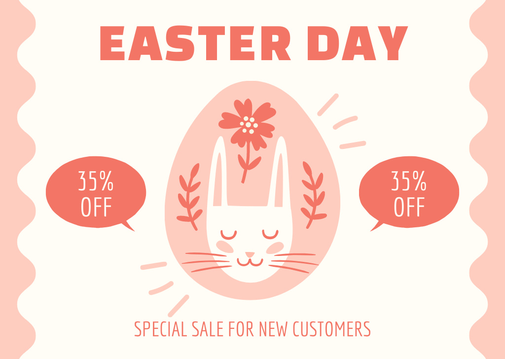 Ontwerpsjabloon van Card van Easter Discount Offer