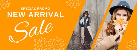 Plantilla de diseño de Promo Sale New Arrival Facebook cover 