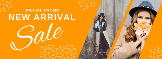 Promo Sale New Arrival Facebook coverデザインテンプレート