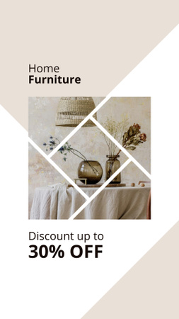 Designvorlage Home Furniture Discount Offer für Instagram Story