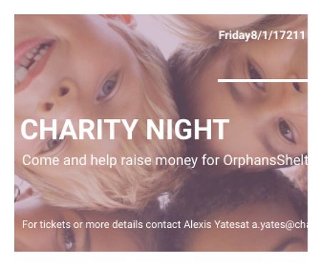 Corporate Charity Night Large Rectangle Πρότυπο σχεδίασης