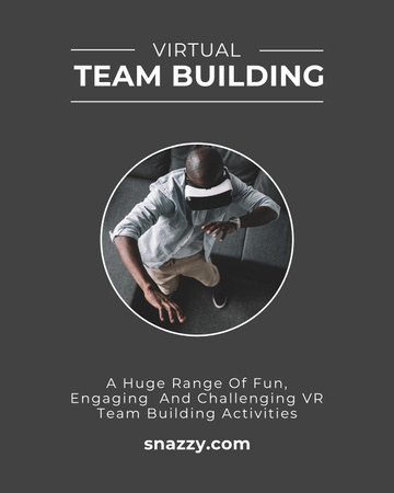 Man on Virtual Team Building Poster 16x20in tervezősablon