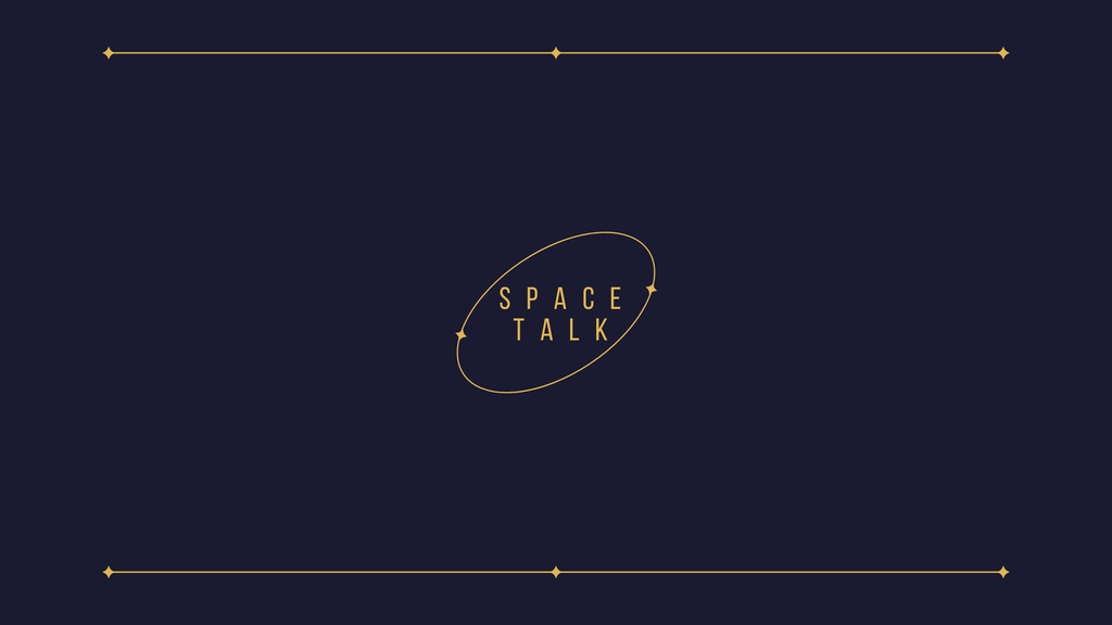 Space Talk on Blue Background Youtube Design Template