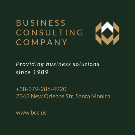 Business Consulting Services Offer Square 65x65mm Design Template