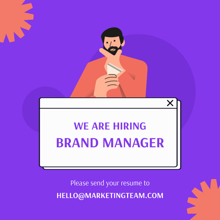 Template di design Stiamo assumendo un Brand Manager Instagram