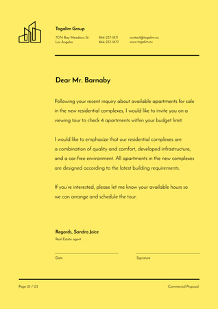 Real Estate Agent Official Response Letterhead – шаблон для дизайну