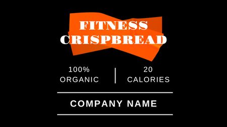 Heathy Food for Fitness Sale Ad Label 3.5x2in Design Template