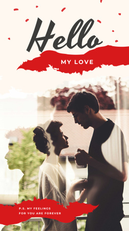 Charming Lovers on Valentines Day Instagram Story Design Template