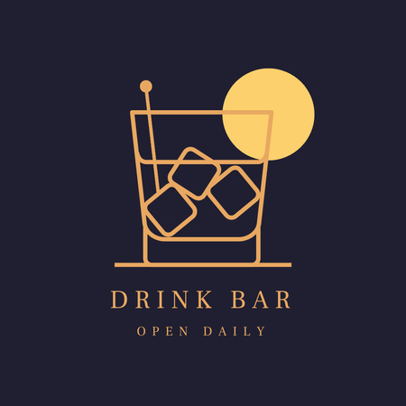 Designvorlage Drink bar logo design für Logo