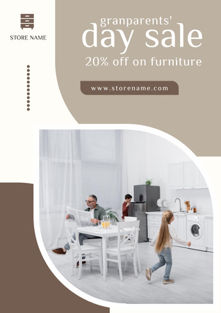 Discount on Furniture for Grandparents' Day Poster Modelo de Design