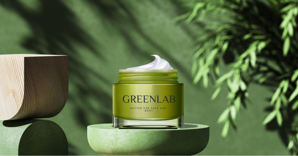 Skincare Offer with Cream in Green Jar Facebook AD – шаблон для дизайна