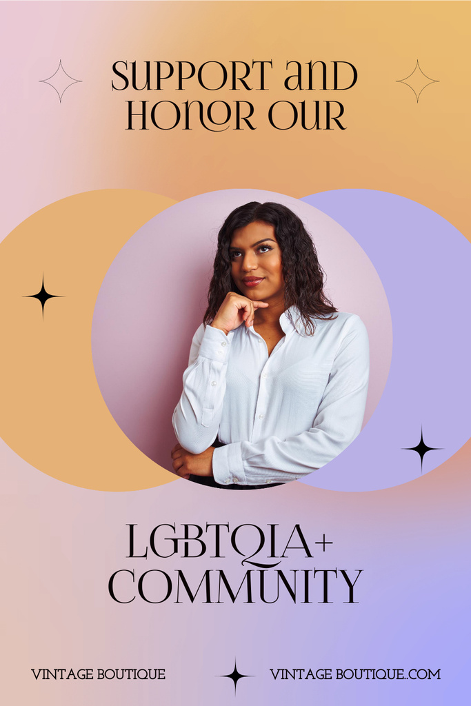 LGBT Community Invitation Pinterest tervezősablon