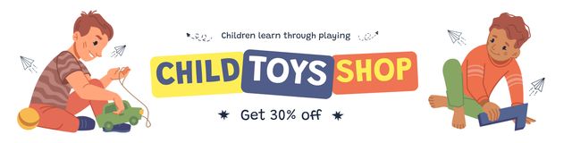Great Deal on Children's Toys Twitter – шаблон для дизайна