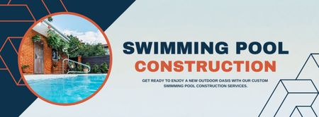 Modèle de visuel Swimming Pool Construction Services - Facebook cover
