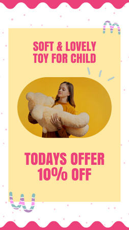 Soft and Lovely Toys for Children Instagram Video Story Design Template