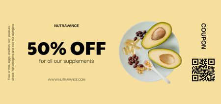 Nutritional Supplements Offer Coupon Din Large Design Template