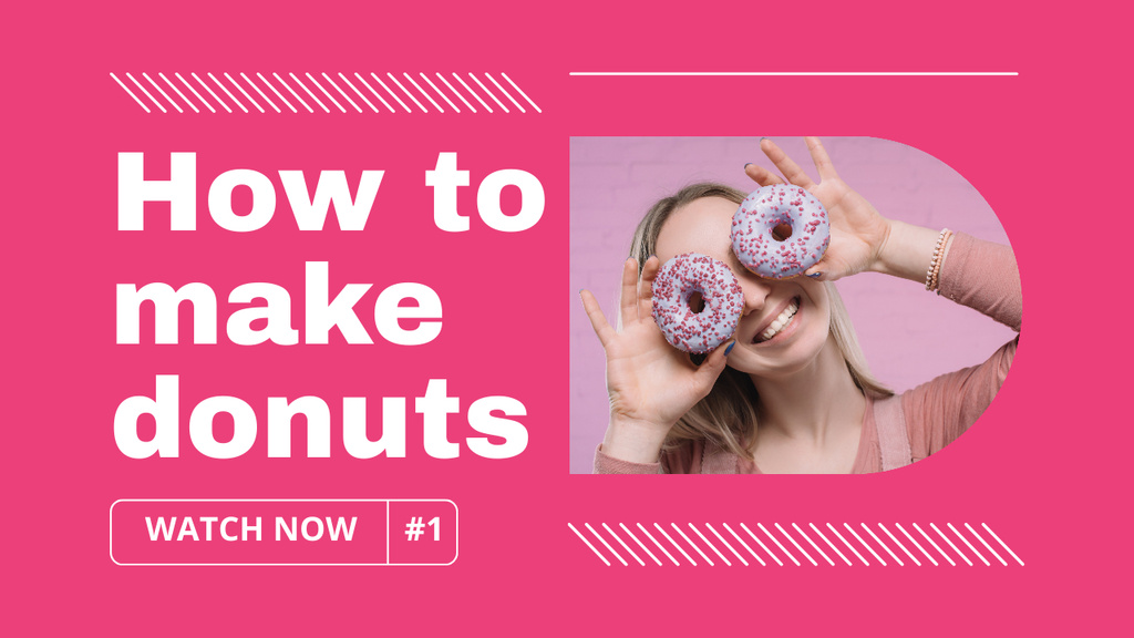 Episode on Donut Making Methods Youtube Thumbnail Design Template