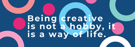 Szablon projektu Creativity Quote on Colorful circles pattern Tumblr