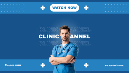 Clinic Channel Promotion with Doctor Youtube Design Template
