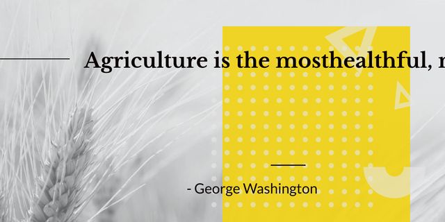 Modèle de visuel agricultural quote with ear of wheat - Image