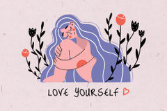 Mental Health Inspiration With Cute Illustration