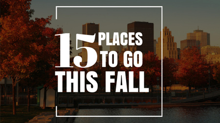 Autumn Season in City Inspiration Youtube Thumbnail Design Template
